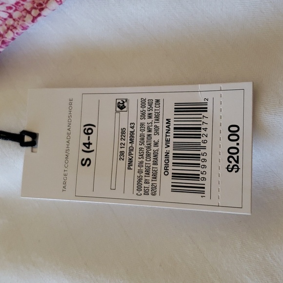 Shade & Shore Pink Snake Print  High Leg Extra Cheeky Bikini Bottom Size S # - Picture 5 of 10